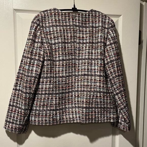 TALBOTS TWEED BLAZER MULTICOLOR SIZE 10 NWT! - Picture 2 of 4